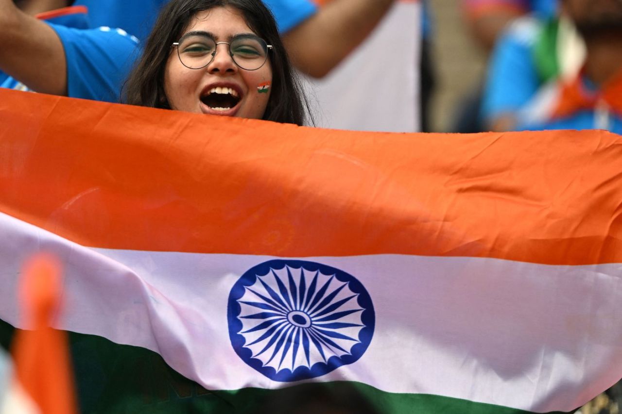 The Indian tricolour was all around the stadium, India vs Pakistan, World Cup, Ahmedabad, October 14, 2023