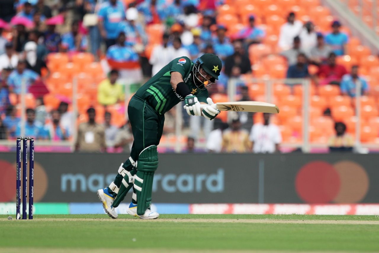 Imam-ul-Haq flicks one away through midwicket, India vs Pakistan, Men's World Cup 2023, Ahmedabad, October 14, 2023