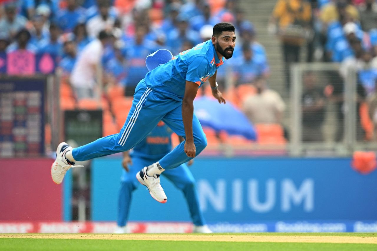 Mohammed Siraj began with a 12-run over, India vs Pakistan, Men's World Cup 2023, Ahmedabad, October 14, 2023
