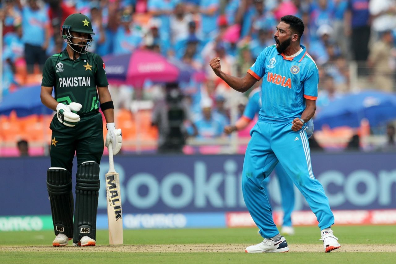 Mohammed Siraj trapped Abdullah Shafique lbw, India vs Pakistan, Men's World Cup 2023, Ahmedabad, October 14, 2023