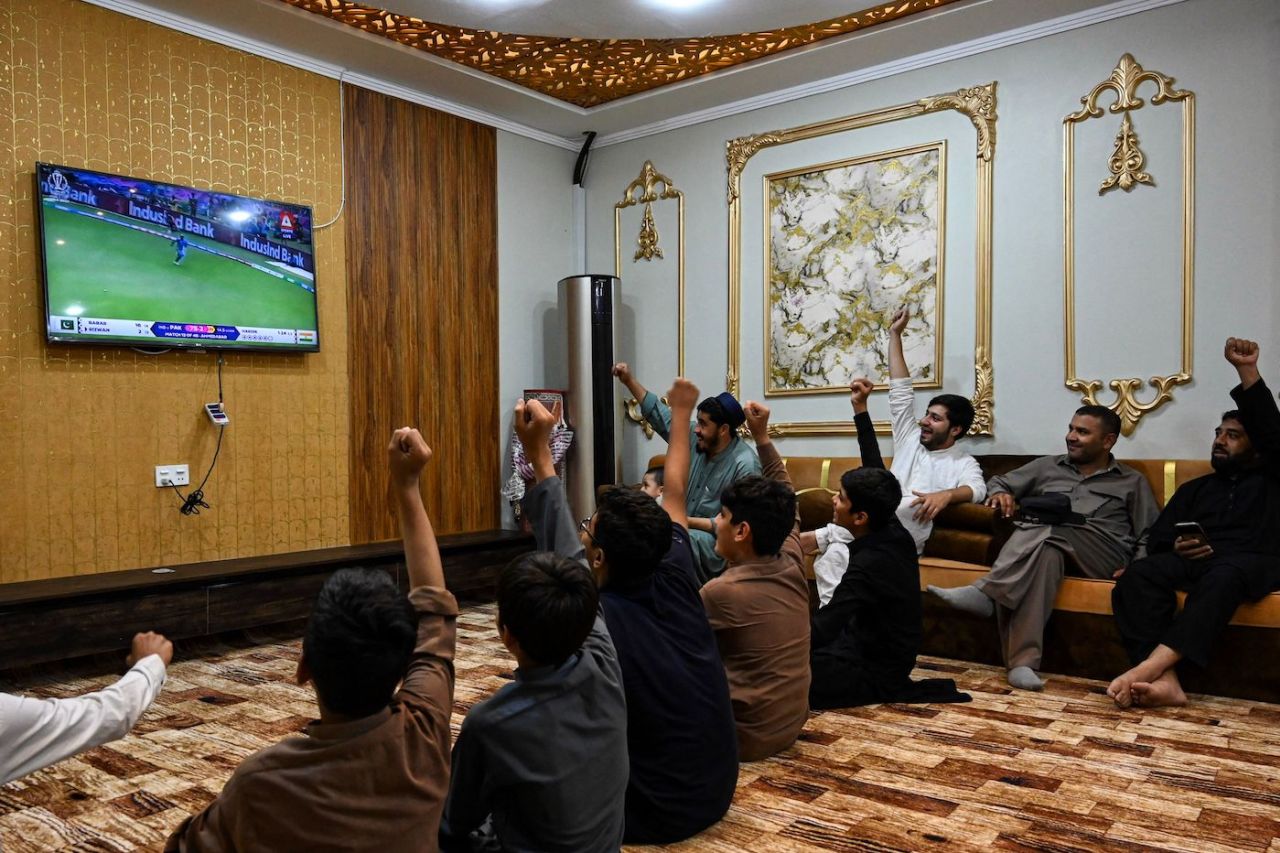 Fans watch the India-Pakistan game in Peshawar, India vs Pakistan, Men's World Cup 2023, Ahmedabad, October 14, 2023
