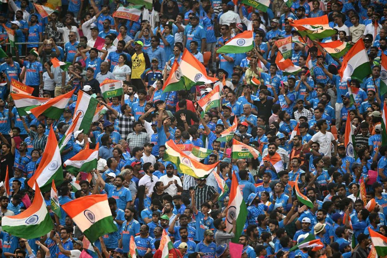 Indian fans gathered in big numbers for the India vs Pakistan game, India vs Pakistan, Men's World Cup 2023, Ahmedabad, October 14, 2023