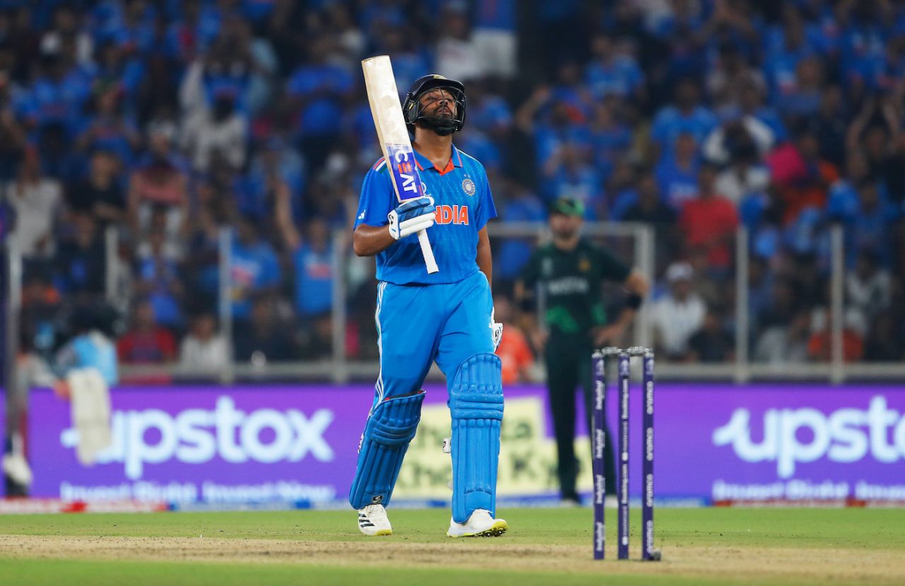 Rohit Sharma made a 63-ball 86, India vs Pakistan, Men's World Cup 2023, Ahmedabad, October 14, 2023