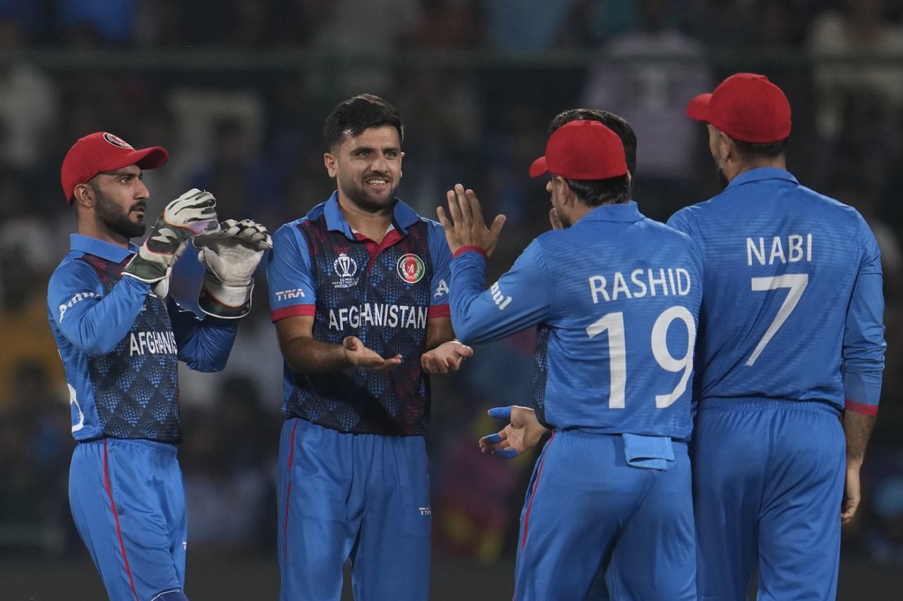 Fazalhaq Farooqi took just one ball to trap Jonny Bairstow lbw, Afghanistan vs England, ODI World Cup, Delhi, October 15, 2023