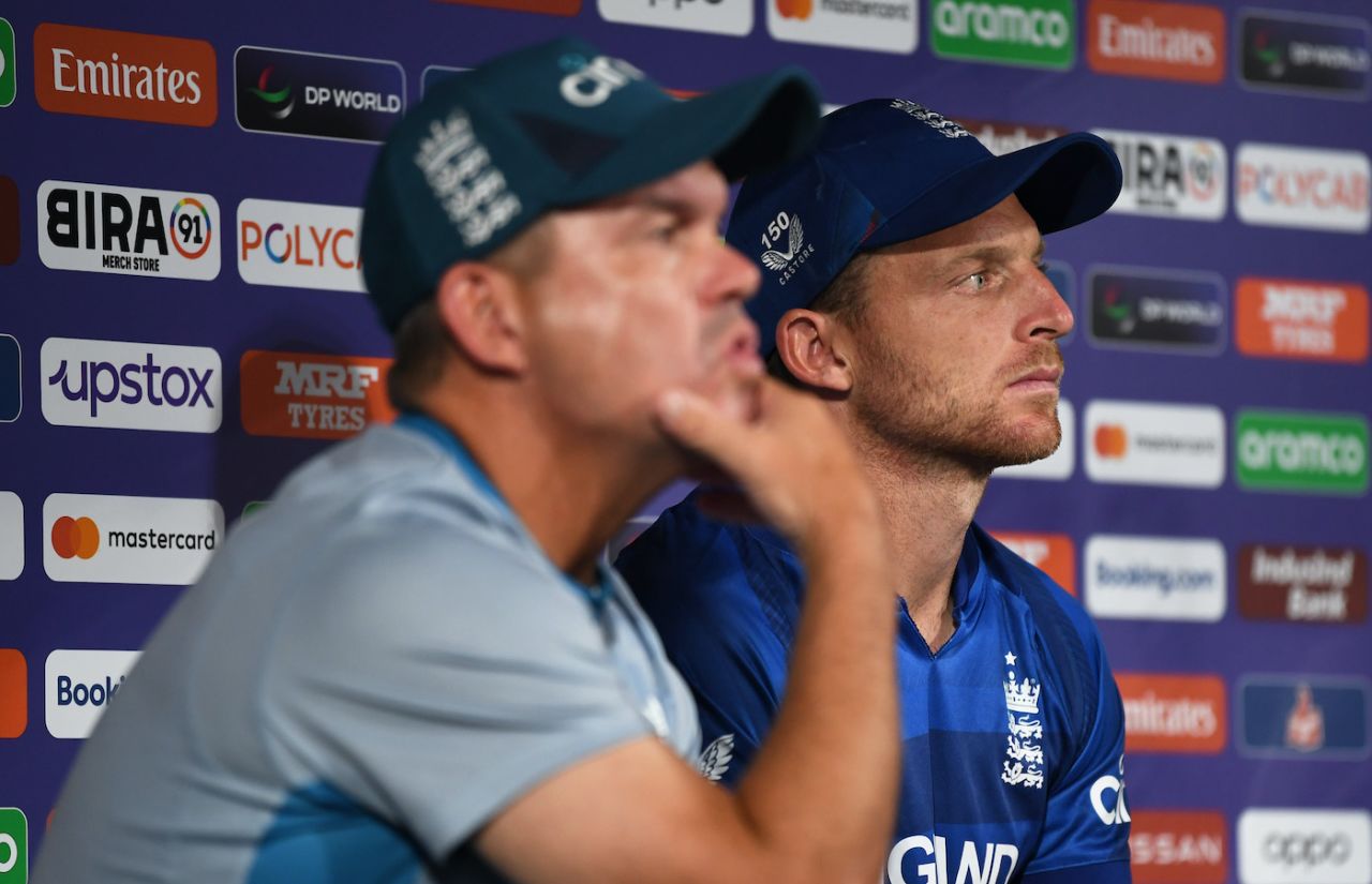 Matthew Mott and Jos Buttler have some tough questions to answer after the Afghanistan loss, England vs Afghanistan, Men's ODI World Cup 2023, Delhi, October 15, 2023