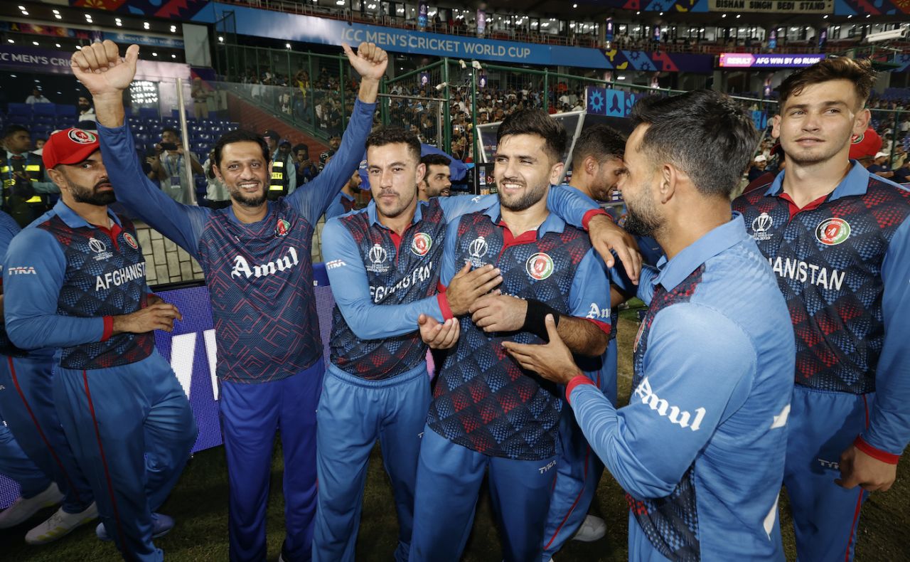 Fazalhaq Farooqi and Co march on after Afghanistan's win against England, England vs Afghanistan, Men's ODI World Cup 2023, Delhi, October 15, 2023