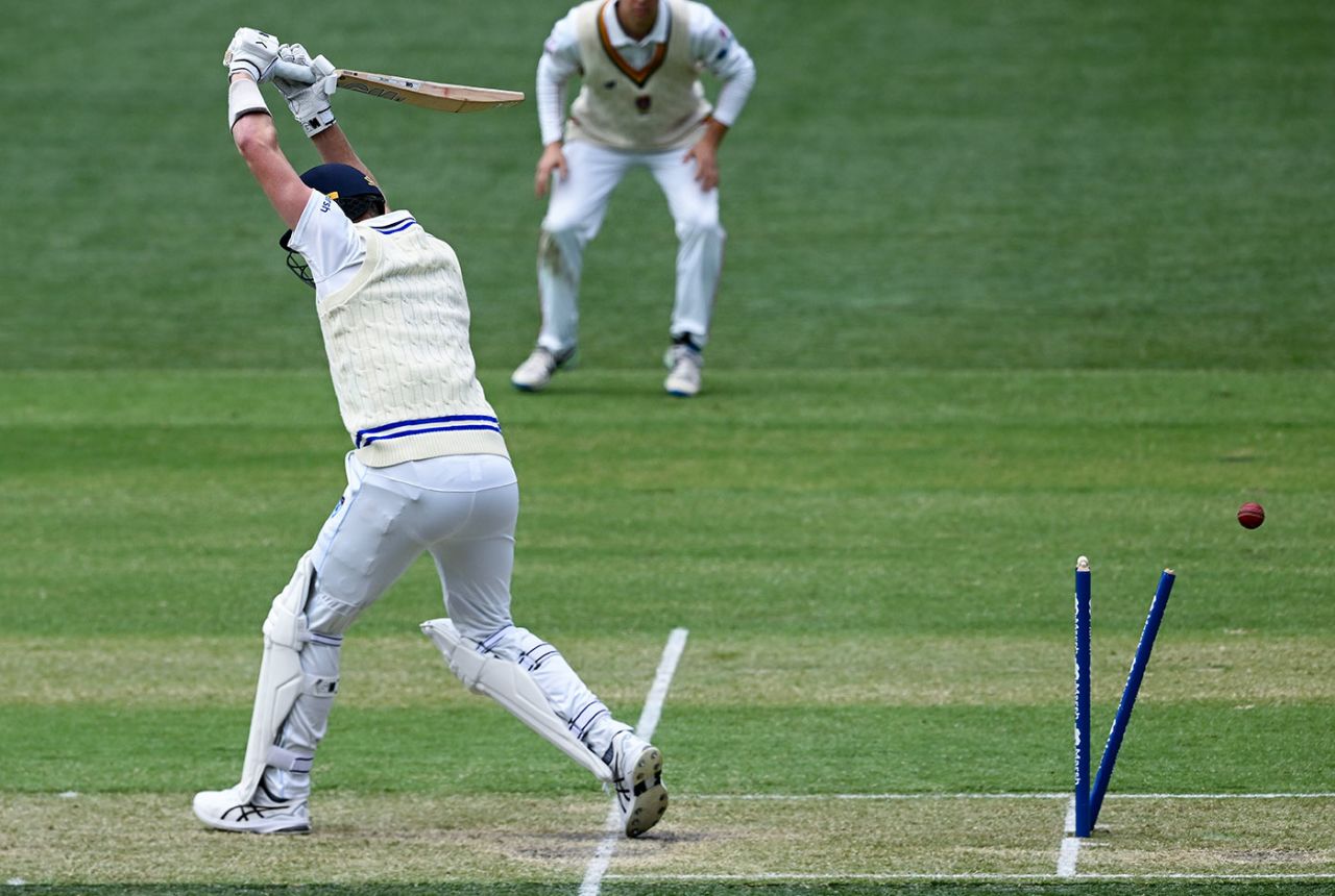 Jack Edwards shouldered arms to his first ball, South Australia vs New South Wales, Sheffield Shield, Adelaide Oval, October 16, 2023