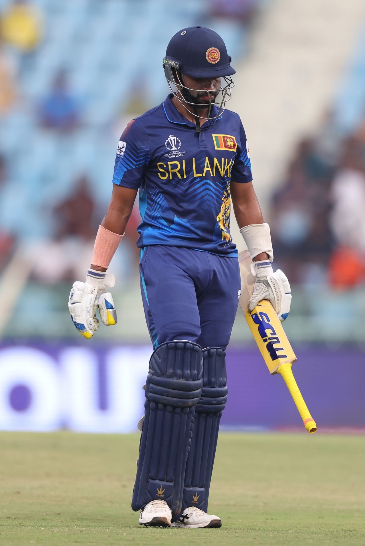 Sadeera Samarawickrama got a marginal lbw call against him, Australia vs Sri Lanka, World Cup, Lucknow, October 16, 2023