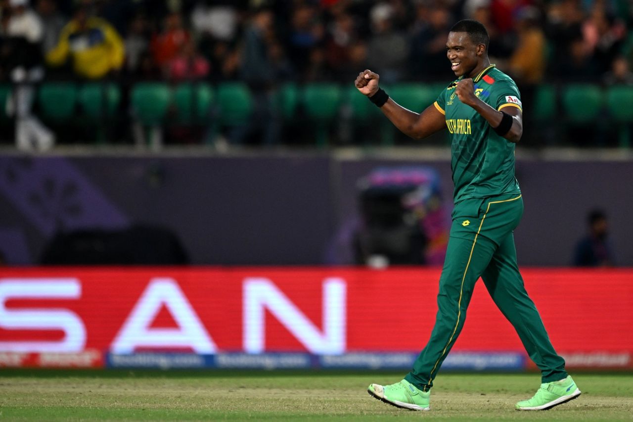 Lungi Ngidi got the better of Sybrand Engelbrecht with a short ball, Netherlands vs South Africa, World Cup, Dharamsala, October 17, 2023