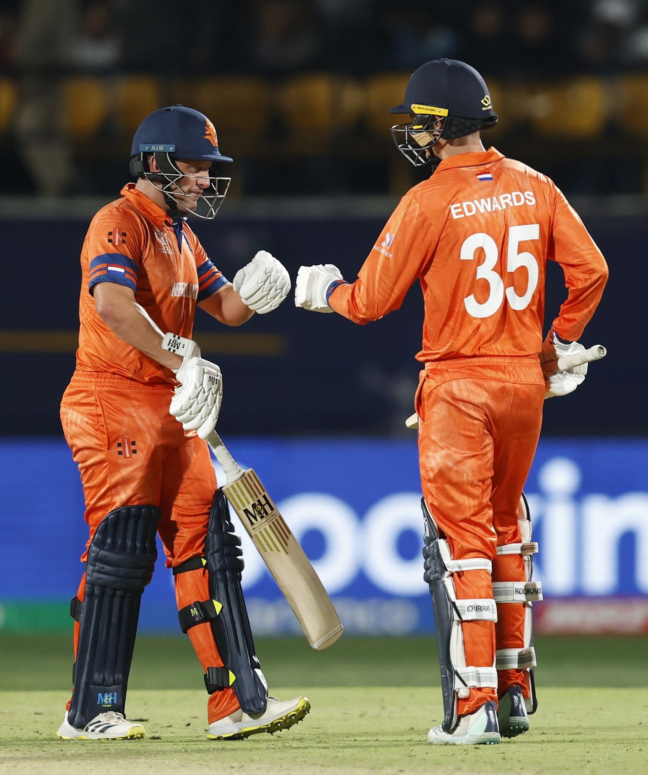Roelof van der Merwe and Scott Edwards added 64 off just 37 balls for the eighth wicket, Netherlands vs South Africa, World Cup, Dharamsala, October 17, 2023