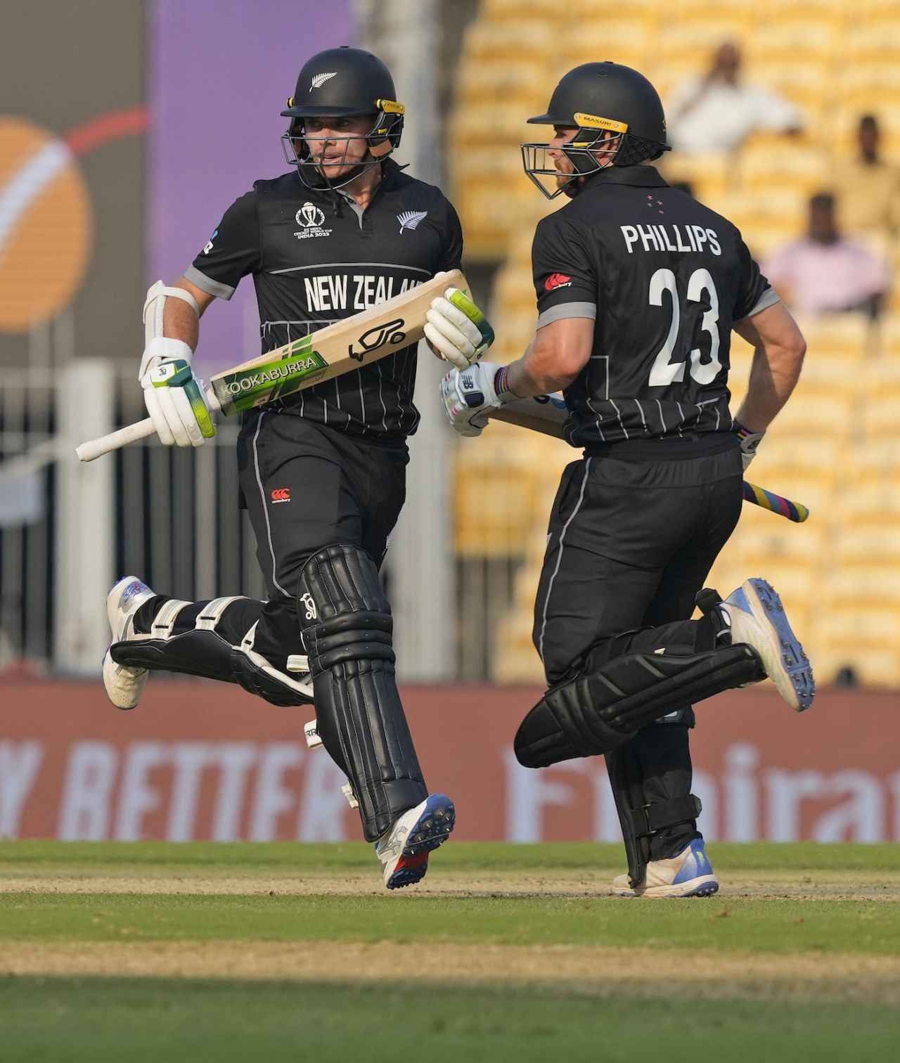 Tom Latham and Glenn Phillips put on a key fifth-wicket stand, New Zealand vs Afghanistan, Men's ODI World Cup, Chennai, October 18, 2023