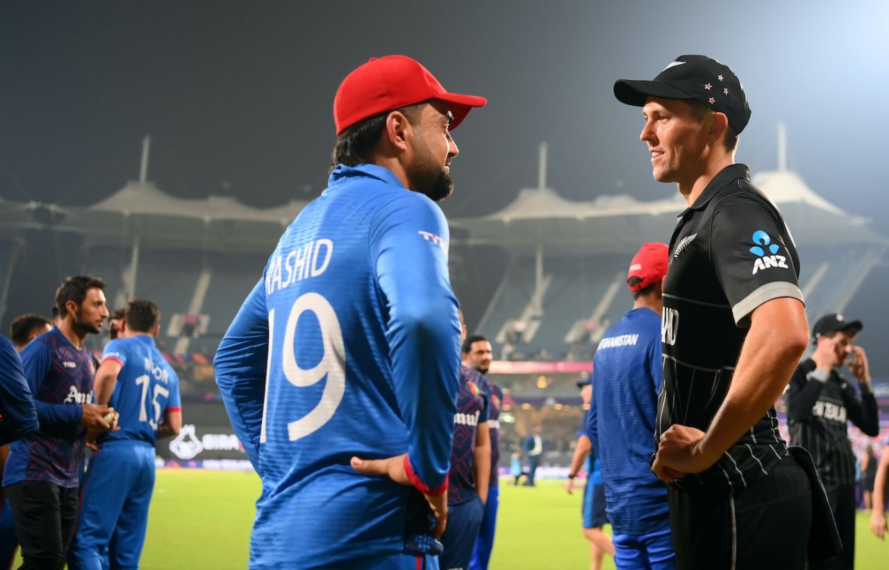 Trent Boult and Rashid Khan: T20 globetrotters, ODI opponents, New Zealand vs Afghanistan, Men's ODI World Cup, Chennai, October 18, 2023