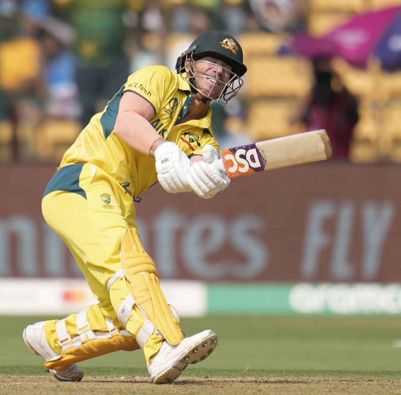 David Warner greeted Haris Rauf with a four and a six, Australia vs Pakistan, Men's World Cup 2023, Bengaluru, October 20, 2023