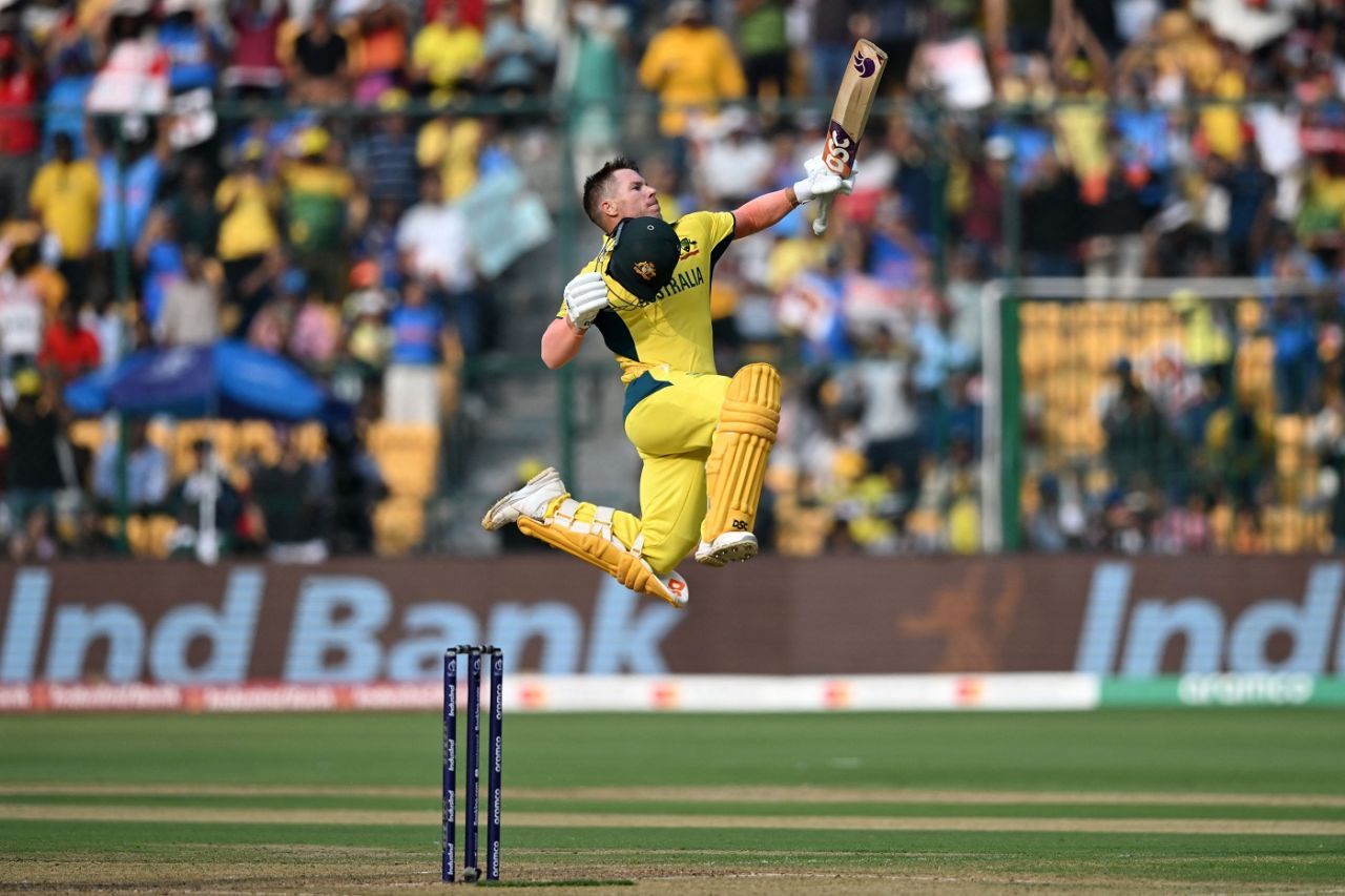 David Warner brought up his century in just 85 balls, Australia vs Pakistan, Men's World Cup 2023, Bengaluru, October 20, 2023