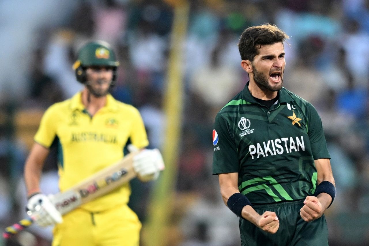 Shaheen Shah Afridi picked up a five-for, Australia vs Pakistan, Men's World Cup 2023, Bengaluru, October 20, 2023