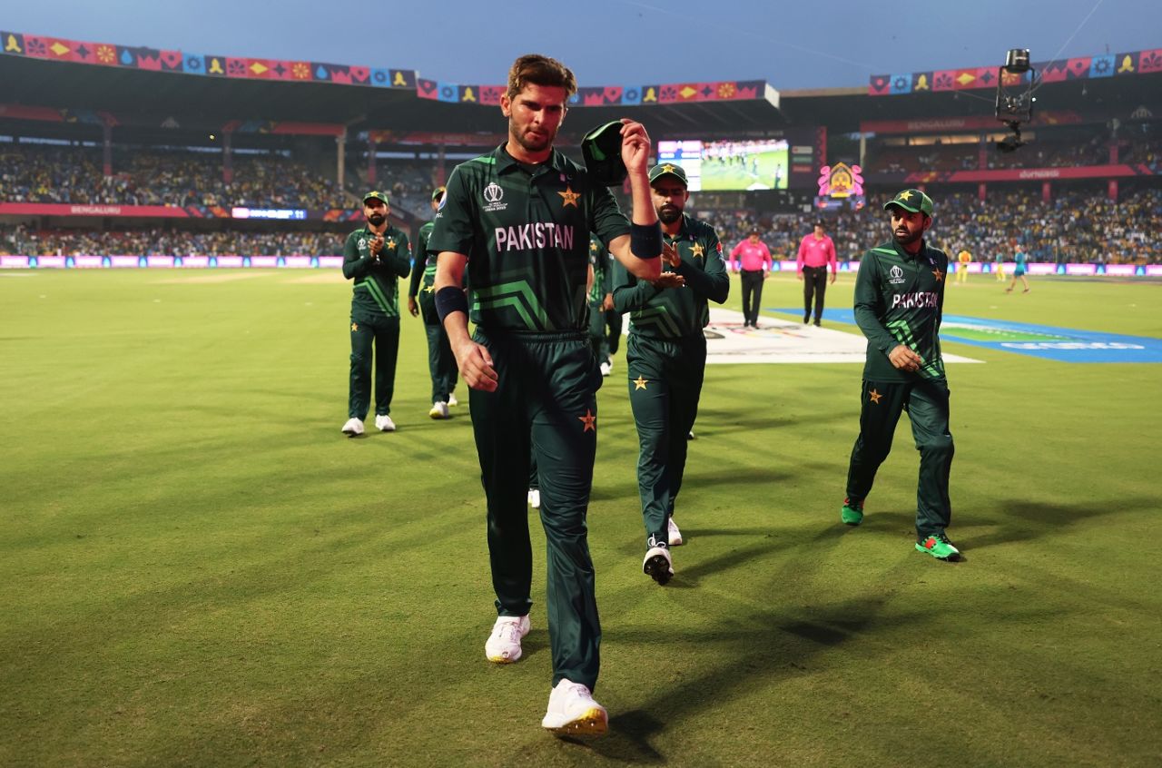 Shaheen Shah Afridi registered his second five-wicket haul in ODI World Cups, Australia vs Pakistan, Men's World Cup 2023, Bengaluru, October 20, 2023
