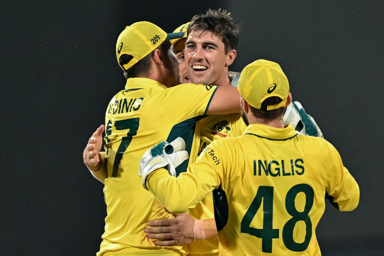 Pat Cummins was all smiles after removing Saud Shakeel, Australia vs Pakistan, Men's World Cup 2023, Bengaluru, October 20, 2023