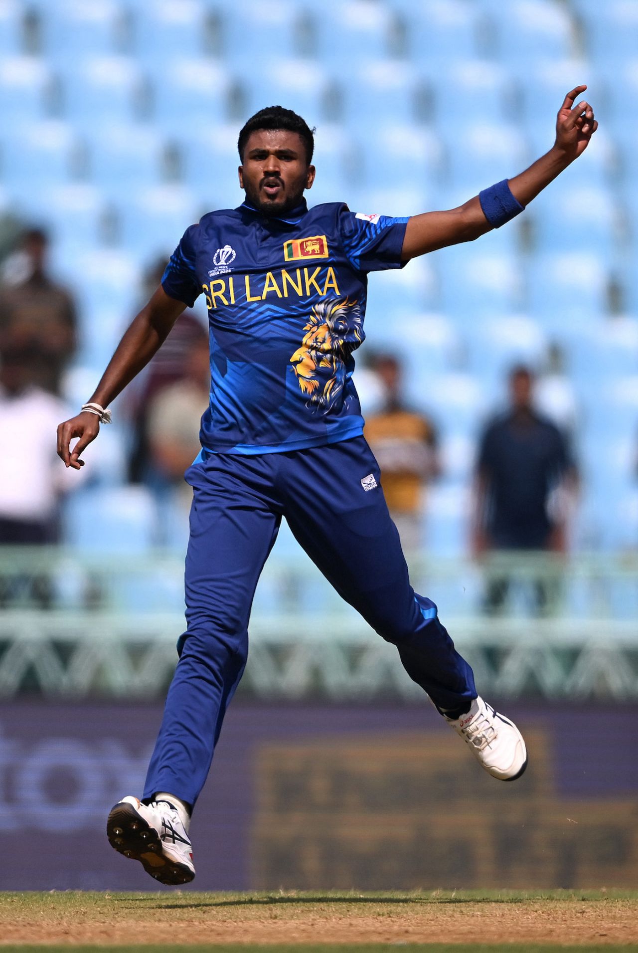 Dilshan Madushanka chipped in with a couple of wickets, Netherlands vs Sri Lanka, World Cup, Lucknow, October 21, 2023