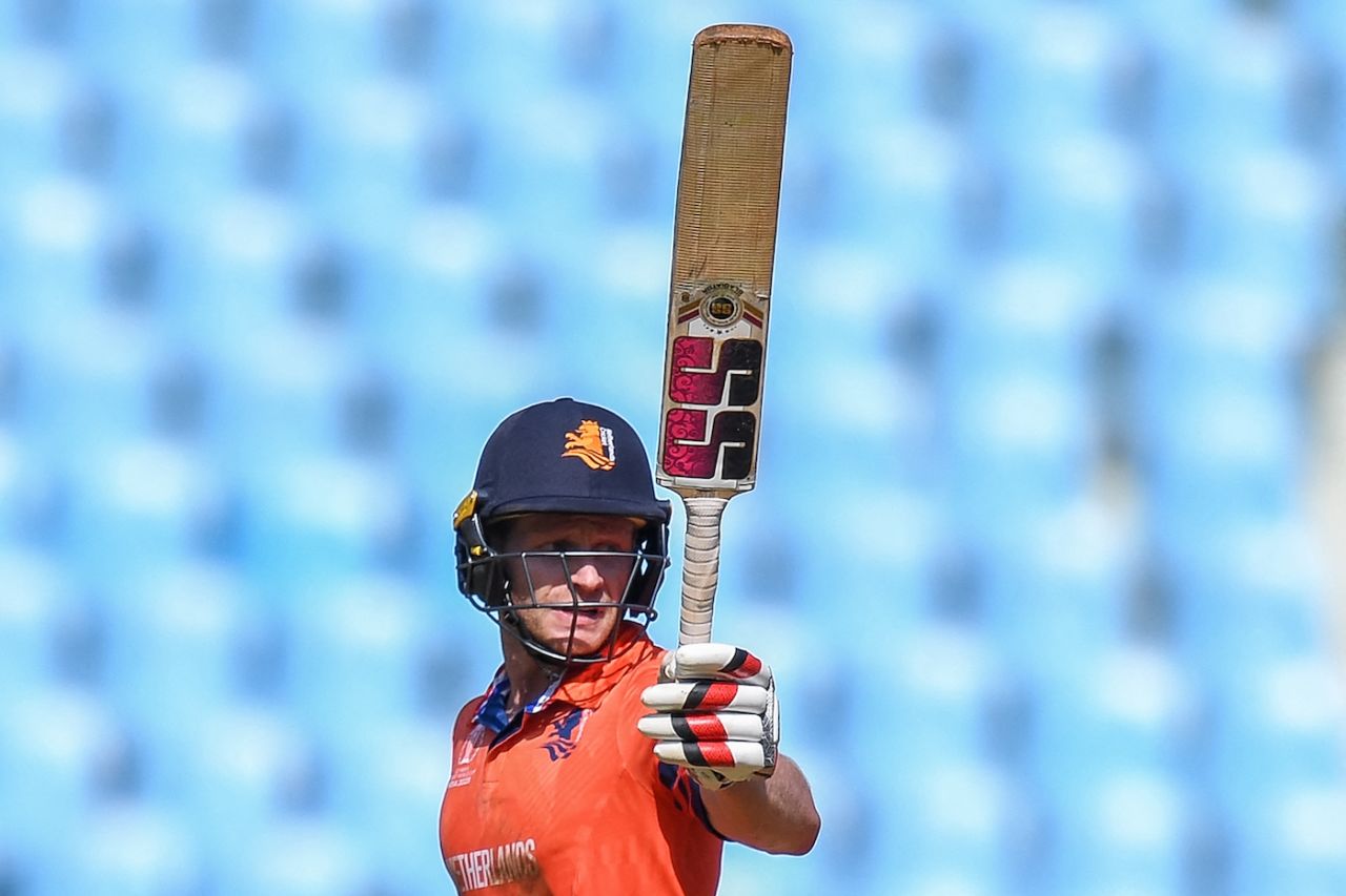 Sybrand Engelbrecht brought up his first ODI half-century, Netherlands vs Sri Lanka, World Cup, Lucknow, October 21, 2023
