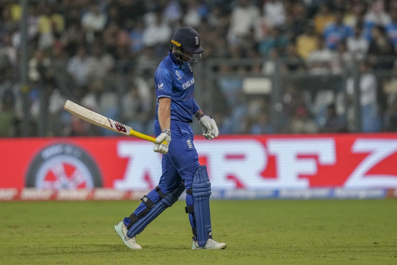 Joe Root has been dismissed six times in the powerplay in nine innings since the start of 2022, England vs South Africa, Men's World Cup 2023, Mumbai, October 21, 2023