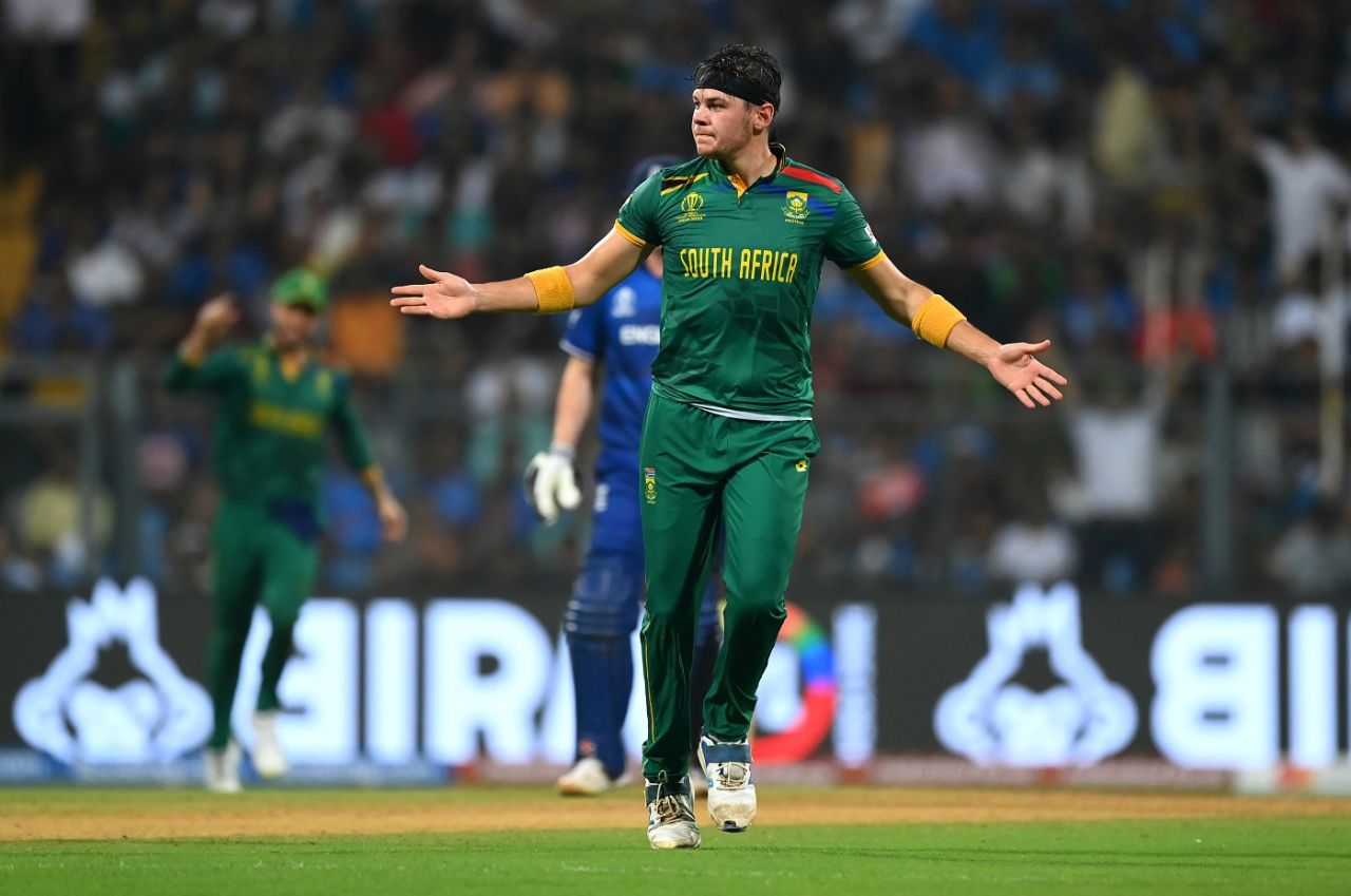 Gerald Coetzee struck thrice in quick succession, England vs South Africa, Men's World Cup 2023, Mumbai, October 21, 2023