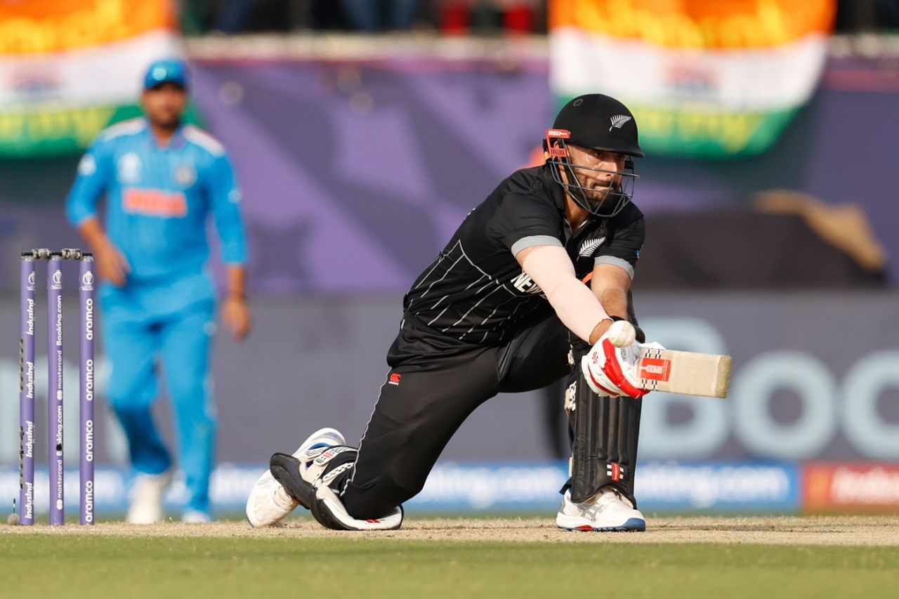 Daryl Mitchell counterattacked in the middle overs, India vs New Zealand, ODI World Cup, Dharamsala, October 22, 2023