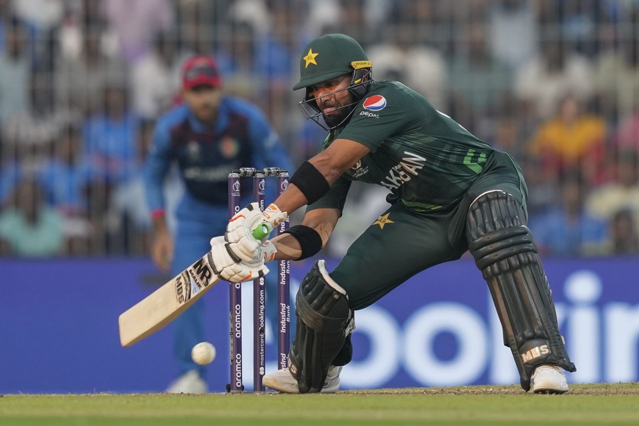 Iftikhar Ahmed injected momentum at the death with a 27-ball 40, Pakistan vs Afghanistan, Men's World Cup 2023, Chennai, October 23, 2023