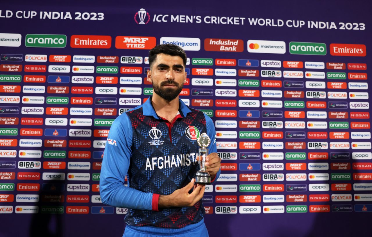 Ibrahim Zadran's 87 earned him the player-of-the-match award, Pakistan vs Afghanistan, Men's World Cup 2023, Chennai, October 23, 2023