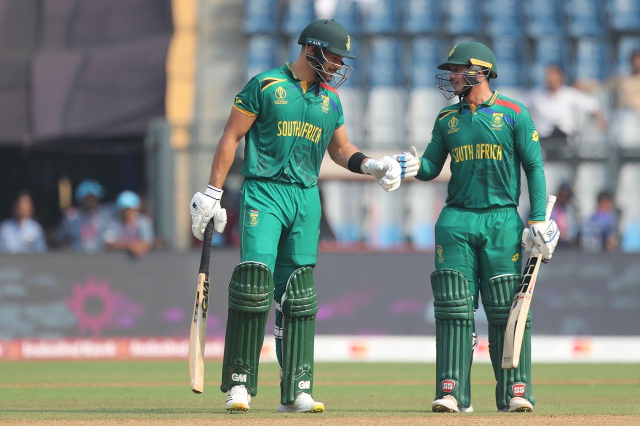 Quinton de Kock and Aiden Markram stitched a 100-run stand, Bangladesh vs South Africa, ODI World Cup, Mumbai, October 24, 2023