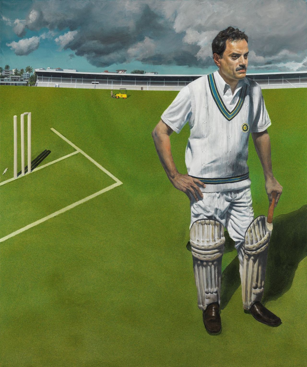Dilip Vengsarkar's portrait, on display at Lord's Cricket Ground, London, 2008