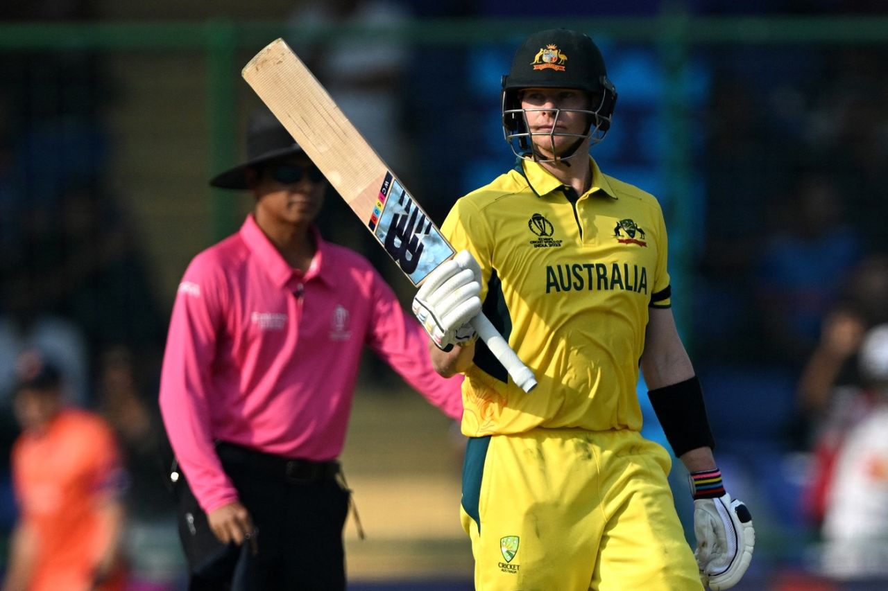 Steven Smith brought up his first fifty this World Cup, Australia vs Netherlands, Men's ODI World Cup 2023, Delhi, October 25, 2023