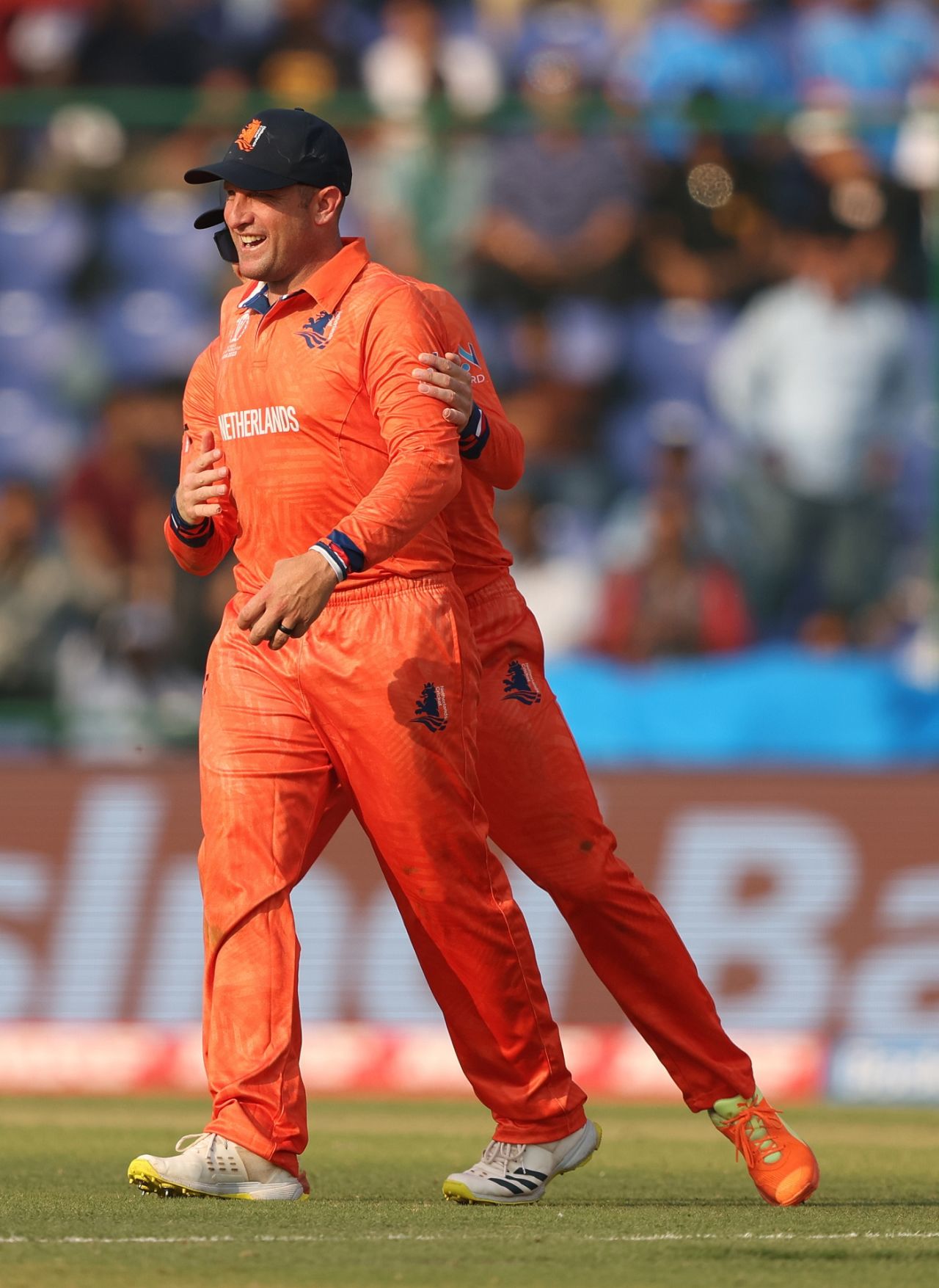 Roelof van der Merwe took a spectacular catch to see the back of Steven Smith, Australia vs Netherlands, Men's ODI World Cup 2023, Delhi, October 25, 2023