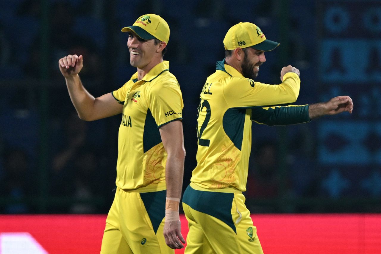 Glenn Maxwell running out Vikramjit Singh delights skipper Pat Cummins, Australia vs Netherlands, Men's ODI World Cup 2023, Delhi, October 25, 2023