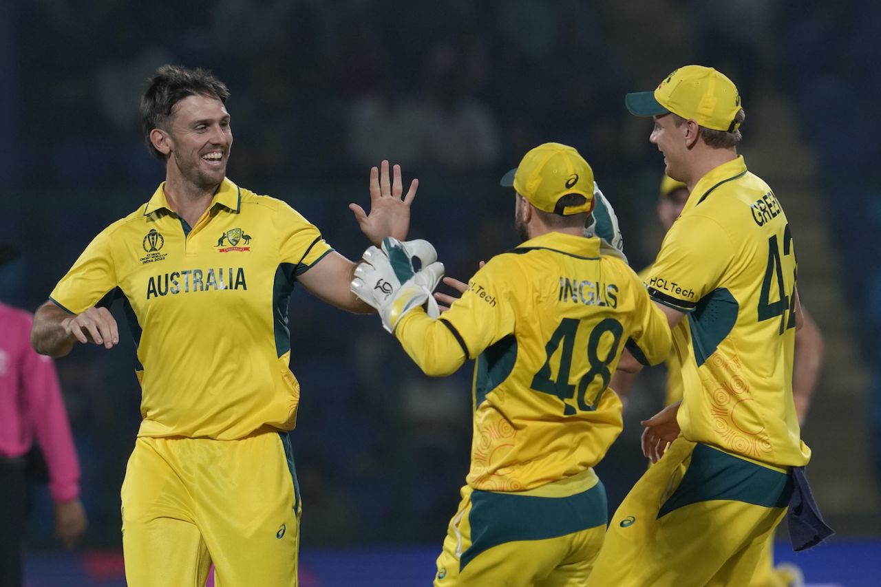 Mitchell Marsh struck in his first over, Australia vs Netherlands, Men's ODI World Cup 2023, Delhi, October 25, 2023