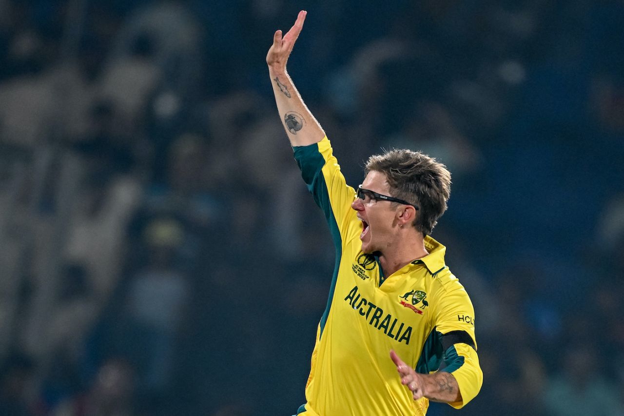 Adam Zampa finished with a four-for, Australia vs Netherlands, Men's ODI World Cup 2023, Delhi, October 25, 2023