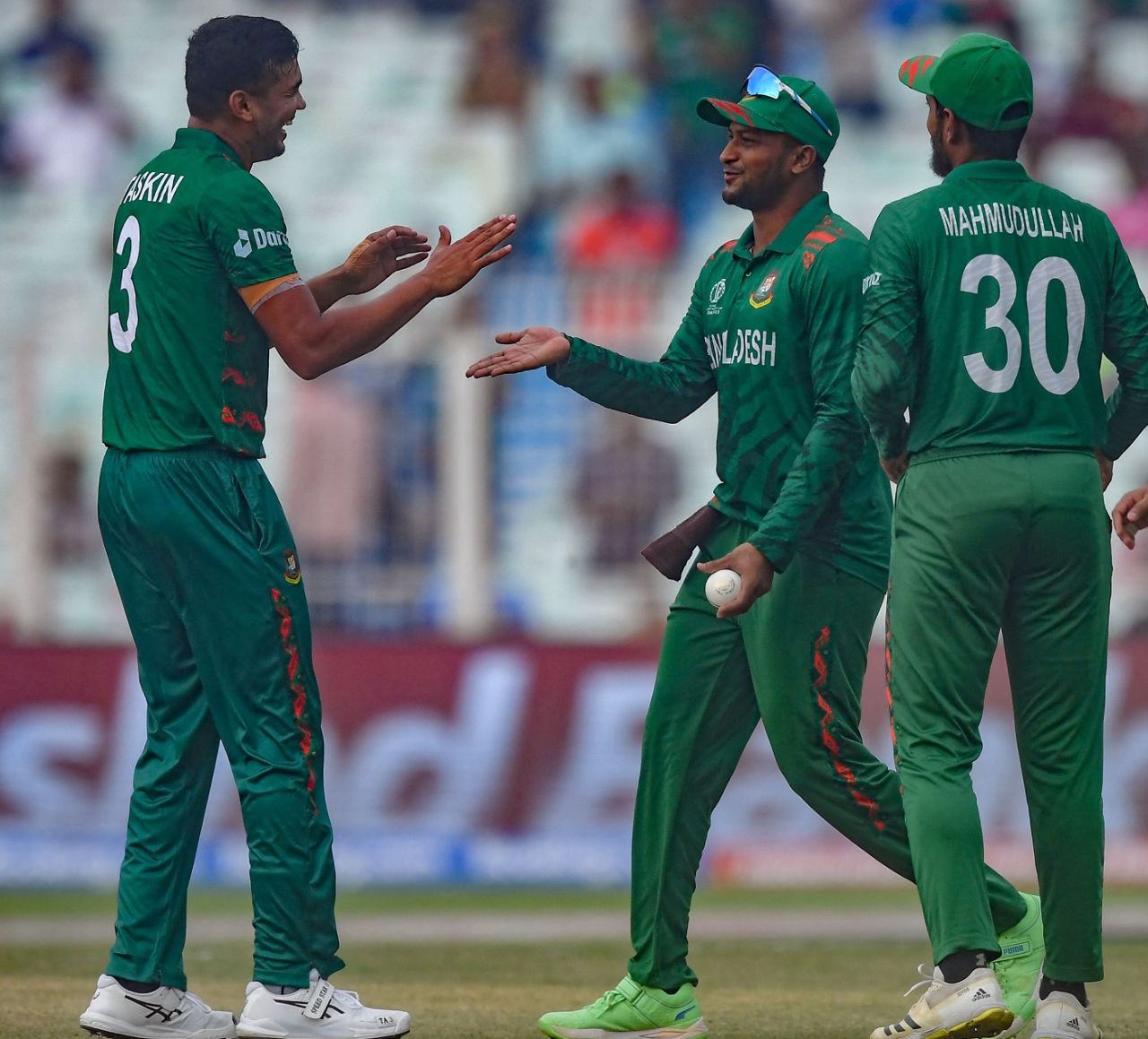 Taskin Ahmed and Shakib Al Hasan combined to dismiss Vikramjit Singh, Bangladesh vs Netherlands, Men's World Cup 2023, Kolkata, October 28, 2023