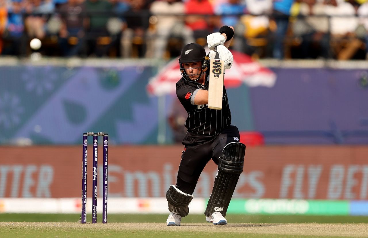Will Young drives neatly, Australia vs New Zealand, World Cup, Dharamsala, October 28, 2023