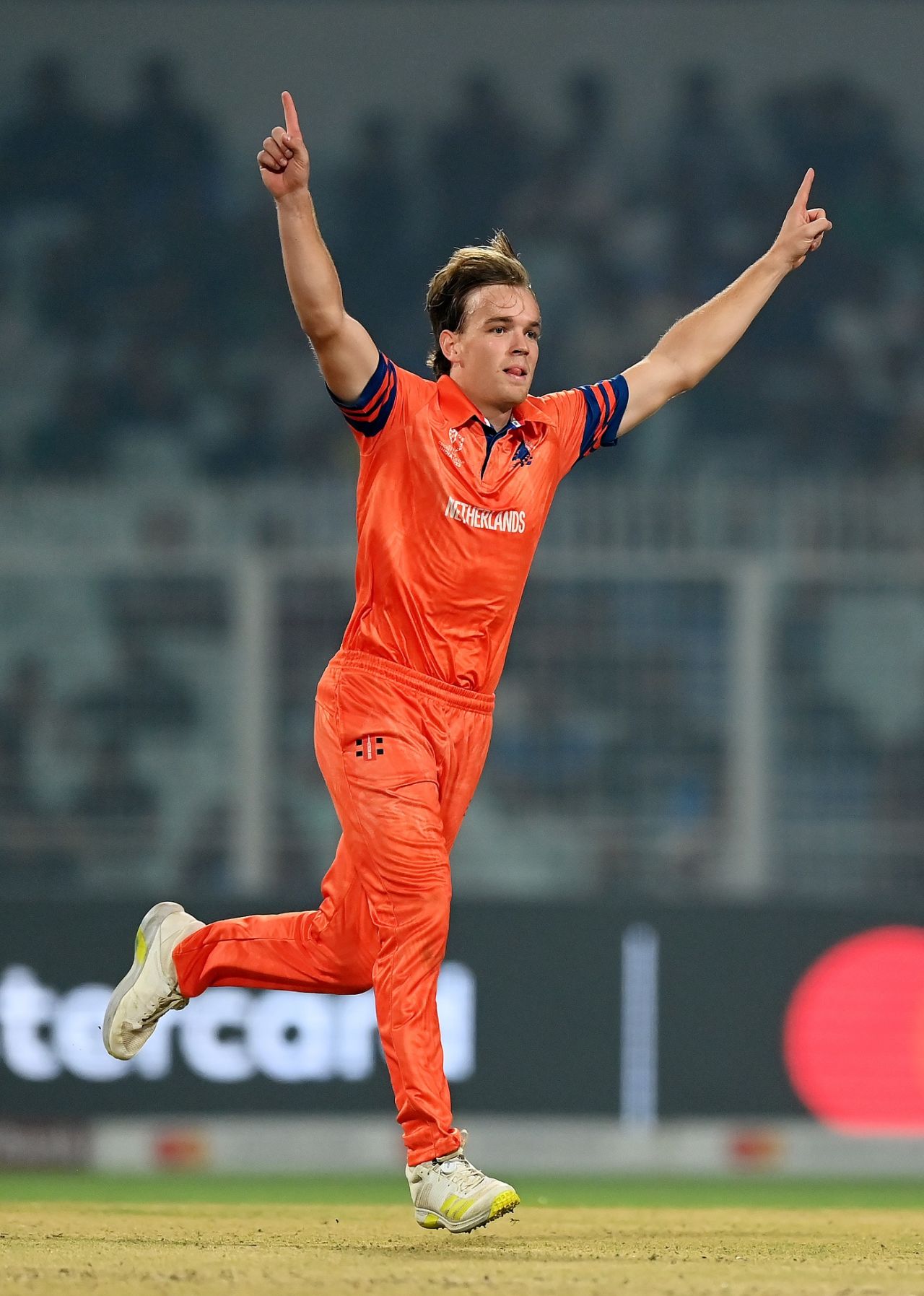 Bas de Leede had Mehidy Hasan Miraz caught behind, Bangladesh vs Netherlands, Men's World Cup 2023, Kolkata, October 28, 2023