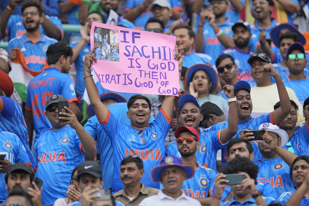 A VIrat Kohli fan is clear about the stature of his player, India vs England, Men's World Cup 2023, Lucknow, October 29, 2023