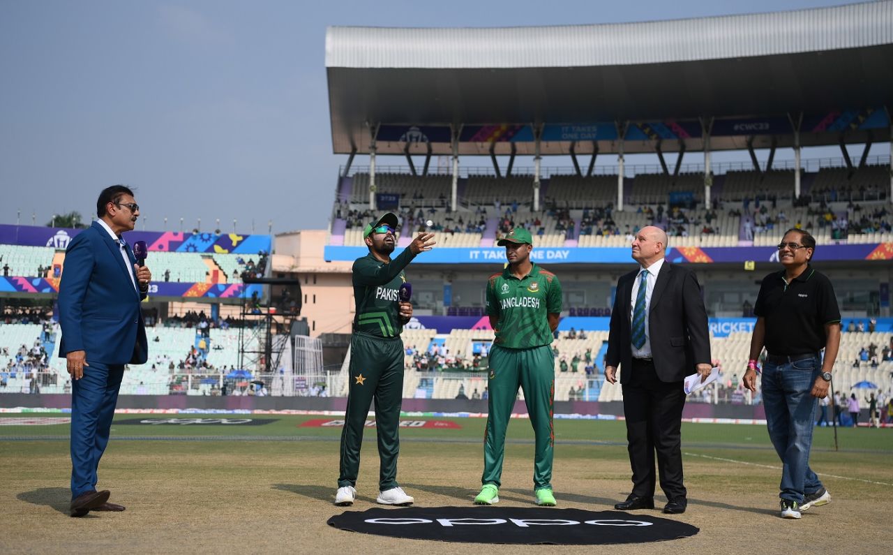 Bangladesh captain Shakib Al Hasan won the toss and elected to bat first, Bangladesh vs Pakistan, ODI Men's World Cup 2023, Kolkata, October 31, 2023