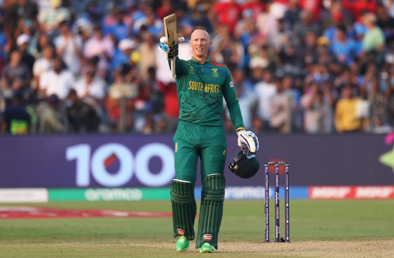Rassie van der Dussen brought up his century in 101 balls, New Zealand vs South Africa, ICC Men's World Cup 2023, Pune, November 1, 2023