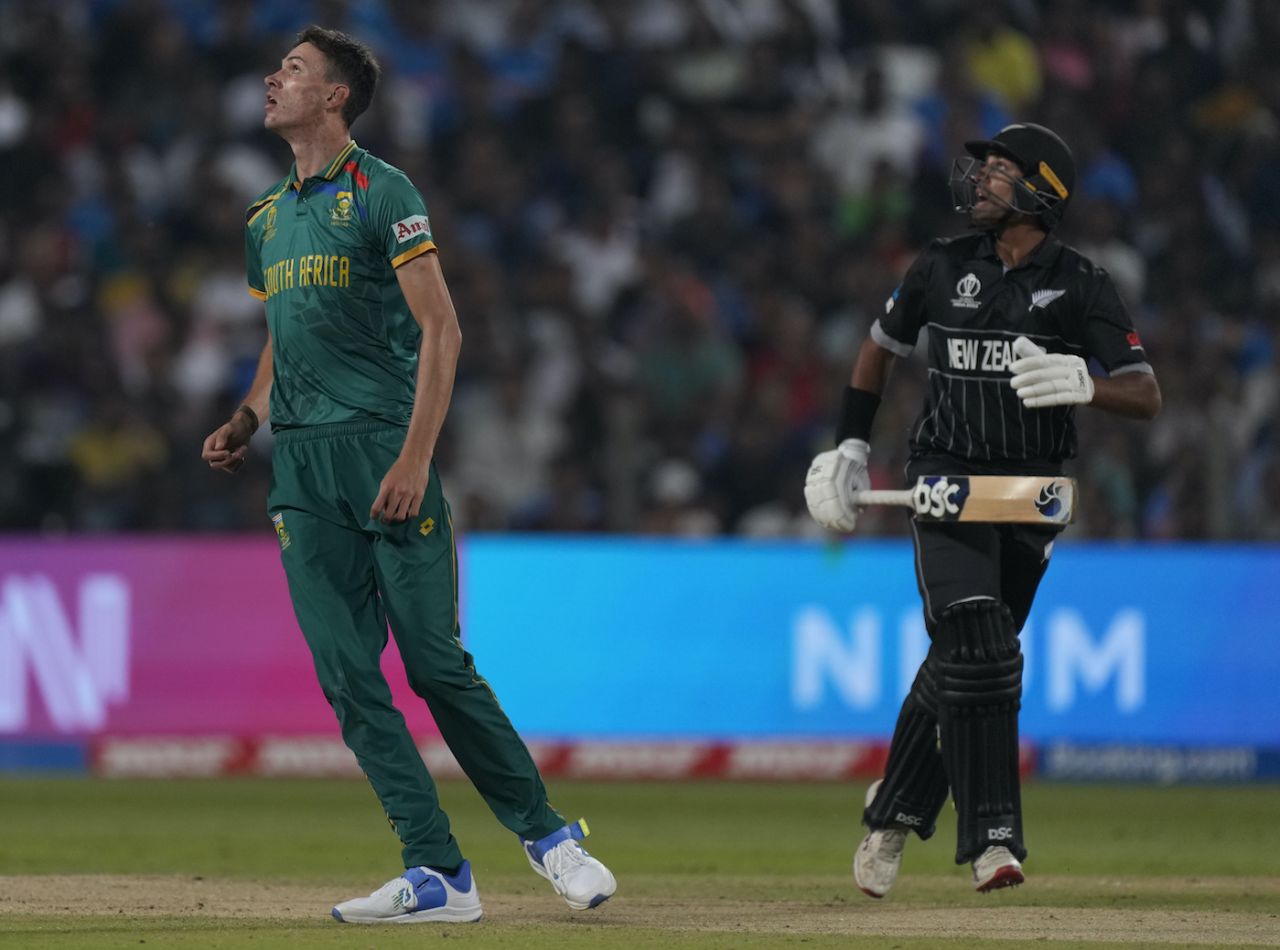 Marco Jansen and Rachin Ravindra had a bout early in the innings, New Zealand vs South Africa, ICC Men's World Cup 2023, Pune, November 1, 2023