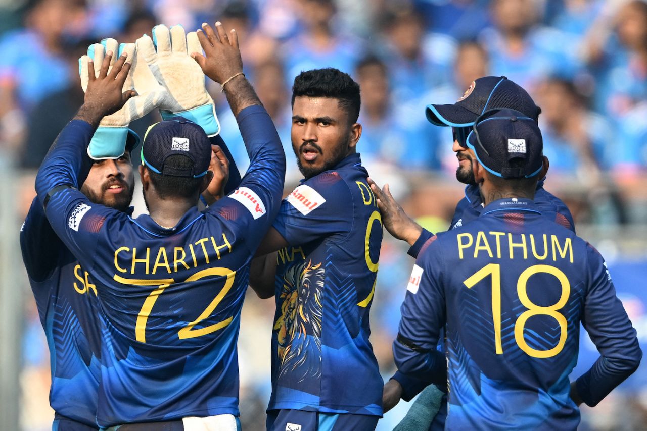 Dilshan Madushanka finished with a five-wicket haul, India vs Sri Lanka, World Cup, Mumbai, November 2, 2023