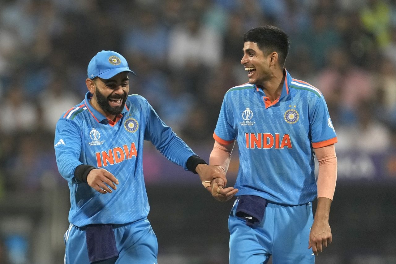 Shubman Gill and Virat Kohli were all smiles after bowlers ratted Sri Lanka, India vs Sri Lanka, Men's ODI World Cup, Mumbai, November 2, 2023