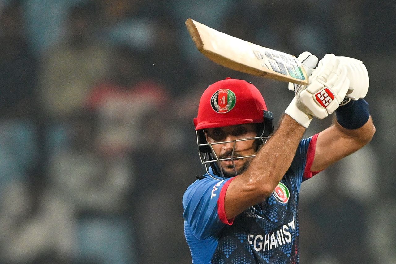 Rahmat Shah scored his third fifty-plus score in the World Cup, Afghanistan vs Netherlands, ICC Men's World Cup 2023, Lucknow, November 3, 2023