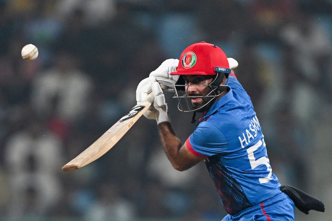 Hashmatullah Shahidi steadied the innings after early jitters, Afghanistan vs Netherlands, ICC Men's World Cup 2023, Lucknow, November 3, 2023