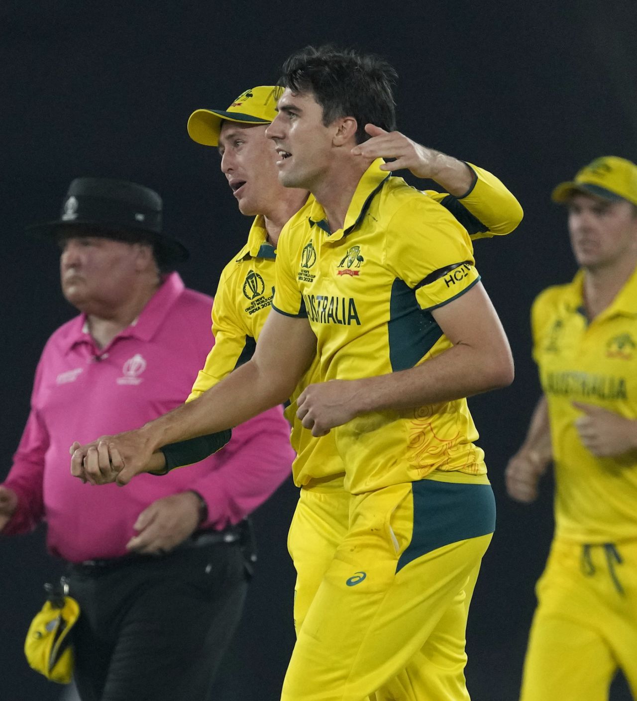 Pat Cummins got his second wicket when he got the better of Liam Livingstone, Australia vs England, World Cup, Ahmedabad, November 4, 2023