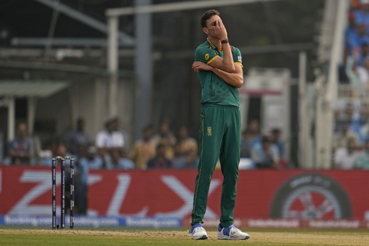 Not a lot went right for Marco Jansen at the start of his spell, India vs South Africa, Men's ODI World Cup, November 5, 2023