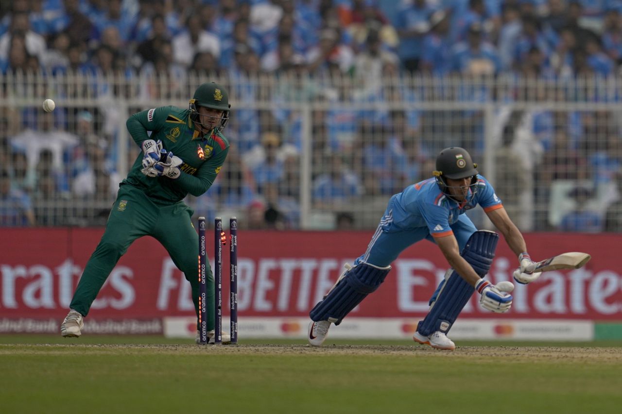 Shubman Gill was left flummoxed by Keshav Maharaj, India vs South Africa, Men's ODI World Cup, November 5, 2023