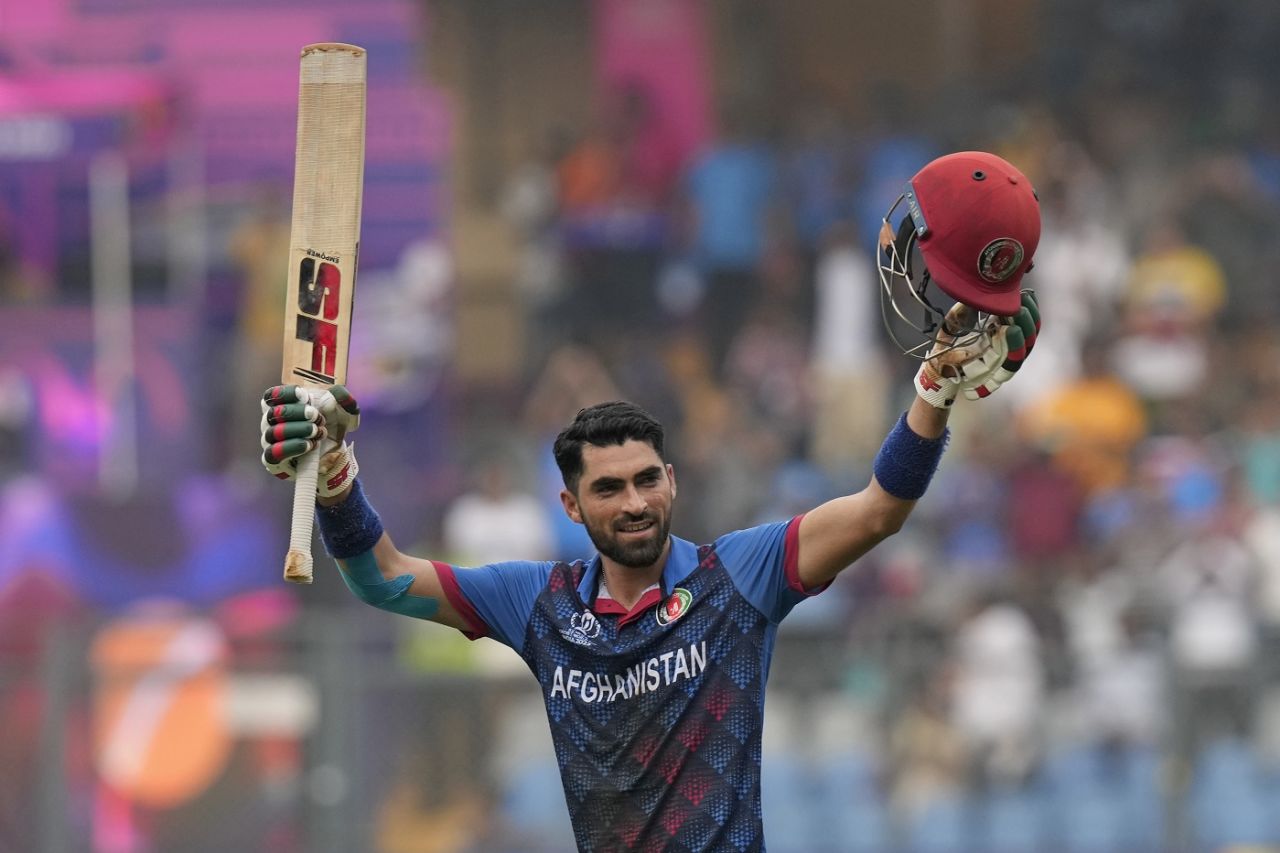 Ibrahim Zadran became the first batter from Afghanistan to hit a World Cup century, Afghanistan vs Australia, World Cup 2023, Mumbai, November 7, 2023